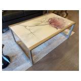 Blossoming Cocktail Table With Glass Top