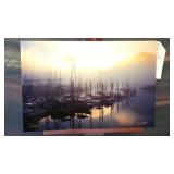 Acrylic on Metal, Juneau Harbor Landscape