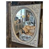 Metal Framed Mirror with Ornate Details