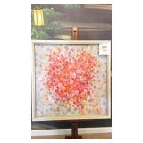 Abstract Oil on Board With Frame