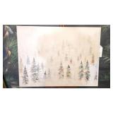 Winter Mountain Forest Oil Painting