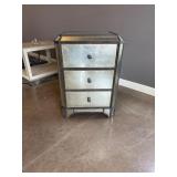 Hooker Powered Nightstand with Metal Paneling