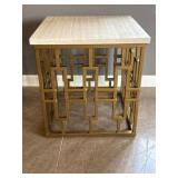 Sherrill Furniture End Table With Marble Top