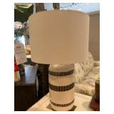 Ceramic Table Lamp with White Shade