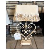 Decorative Table Lamp With Scrolled Base