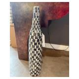 Tall Decorative Bottle with Mosaic Pattern