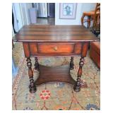 Solid Wood Side Table with Drawer
