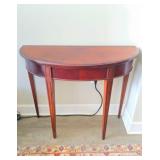 Federal-Style Inlaid Demilune Table by Butler