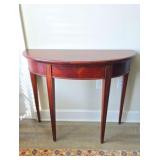 Federal-Style Inlaid Demilune Table by Butler
