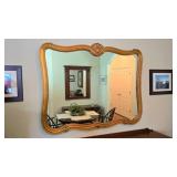 Grand Rococo Revival Hand-Gilded Mirror