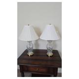 Waterford Cut Crystal & Brass Lamps