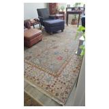 Handmade Wool Area Rug with Floral Motif