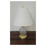 Waterford Cut Crystal & Polished Brass Lamp