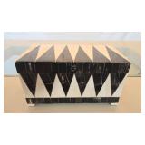 Black and White Geometric Pattern Box