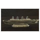 Waterford Crystal Ship Sculpture Signed Jim Buckle