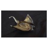 Handcrafted Glass Stingray Figurine, 8in Long