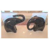 Carved Stone Elephant Sculptures