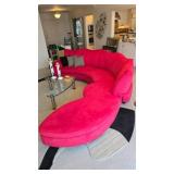 W. Schillig Moonshadow Red Sofa, 143' Wide