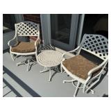 Swivel Patio Chairs and End Tables Set
