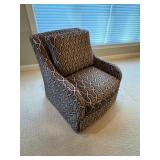 Pearson Swivel Pattern Armchairs
