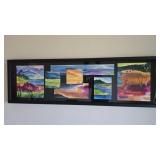Watercolor Landscapes in Black Frame