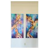 Oil on Canvas Giraffe Paintings