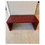 Leather Woven Waterfall Bench by Sarreid Ltd.