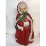 Mrs. Claus blow mold with glasses, 38 inches tall