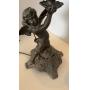 Antique Oil Lamp Converted With Cherub