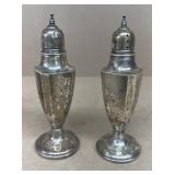 Sterling silver weighted salt shakers