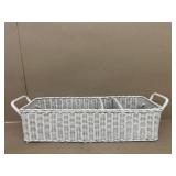 Wicker basket organizer