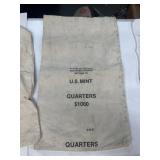 US mint dimes and quarters Canva bags