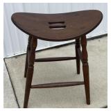 Wooden saddle stool