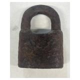 Cast iron antique padlock