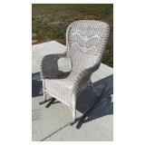 White Wicker Rocker