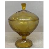Amber candy jar
