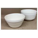 White stoneware bowls
