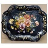 Hanging painted metal mid-century tray