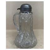 Antique glass syrup pitcher