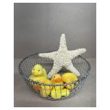 Starfish and basket of ducks