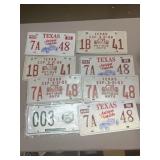 Texas antique car license plates, and