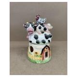 Farm animal potpourri pot
