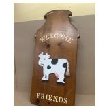 Cow welcome sign