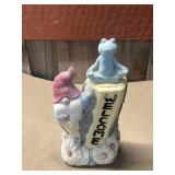 Frog gnome, resin yard ornament