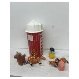 Fisher-Price farm silo with animals