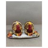Turkey salt and pepper shakers