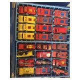 48 car carrying case with diecast fire trucks a