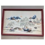 Japanese stitch, work art framed
