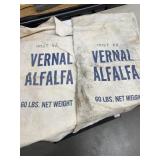 VERNAL alfalfa seed bags