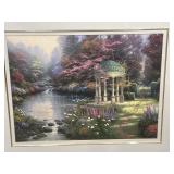 Frame print of Garden and River
